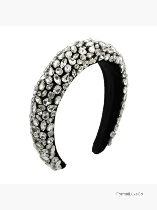 Big Crystal Crown Headband for Women Elegant Rhinestone Hair Hoop main image 5